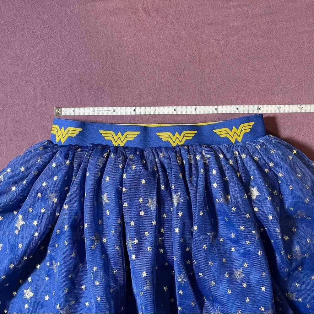 Hanna Andersson Wonder Woman Tulle Skirt Blue/Yellow - Kids Size 5 Superhero